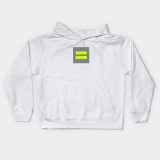 Checkerboard Equality neon yellow Kids Hoodie